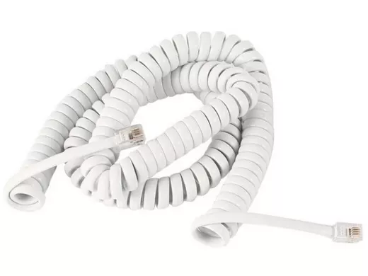 Телефонный кабель витой  7,5м  белый в пакете SC-814HC  7,62М