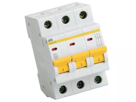 BA47-29 D50 400В  50А 4,5kA хар-ка D, автомат трёхфазный "ИЭК" MVA20-3-050-D