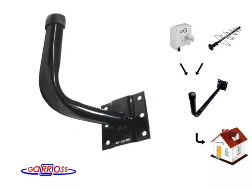 Кронштейн для крепления антенны на стене с вылетом  12см 