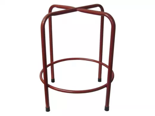 Каркас для табурета с подставкой для ног "TABURETTO-15106" КРАСНЫЙ с колпачками, 16мм