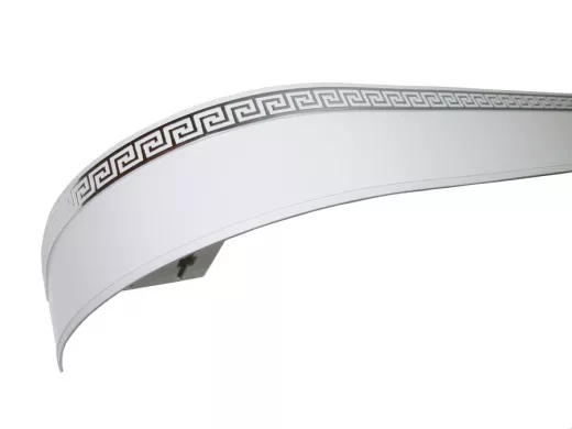 240см карниз ДНК  ЛАБИРИНТ 2 БЕЛЫЙ СЕРЕБРО в индивид. упаковке ультракомпакт