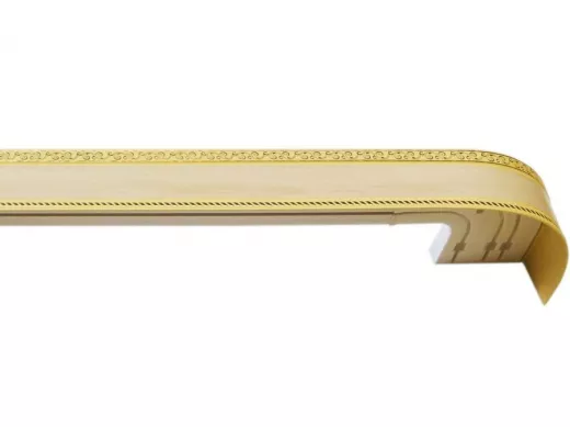 200см карниз ЕСЕНИН СЕРЕБРО 3х рядный с декор. планкой 70мм КОТО гл. в инд. уп. ультракомпакт