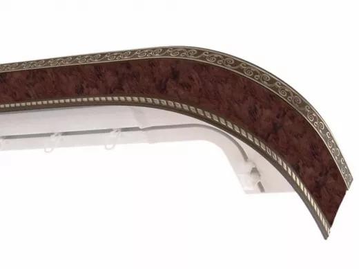 320см карниз ЕСЕНИН СЕРЕБРО 3х рядный с декор. планкой 70мм БУБИНГО гл. в инд. уп. ультракомпакт