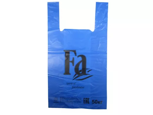 Пакет майка ПНД 30х16х57 30мкм FA синяя (200шт./уп) (цена за 1шт)