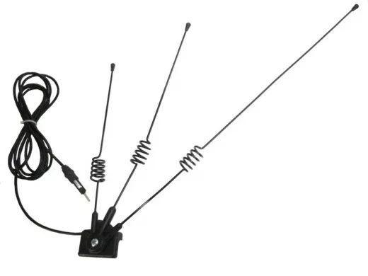 "FIX-155P" BLACK автомобильная  желобковая антенна для автомагнитолы, диапазон FM,УКВ,чёрные пружины