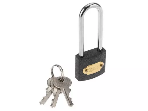 Навесной замок 32 мм чугун длинная дужка "Четыре Сезона" 79-0023