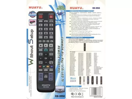 Пульт универсальный SAMSUNG RM-D958 "PLT-19183" корпус AH59-02299A ( AK59-00104R) HUAYU