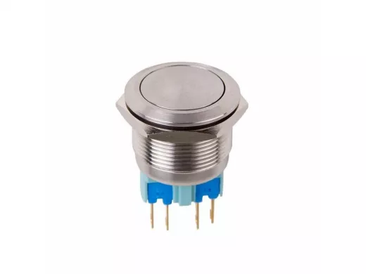 Кнопка  антивандальная диаметр 22мм  Б/Фикс (4с) (ON)-OFF плоская  REXANT