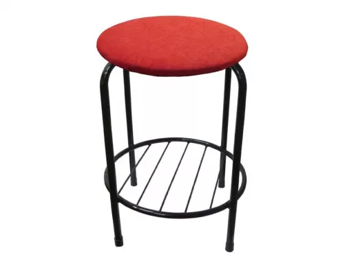 Табурет с подставкой для ног и полкой 