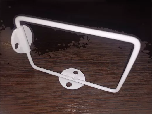 Кронштейн к стене для полки, высота 7.5см, вылет 11,6см, серый 