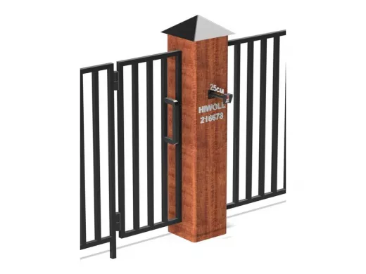 Стальной защитный козырек для кнопок выхода с вылетом от стены 25см "HIWOLL 216678" черный, 8х11см