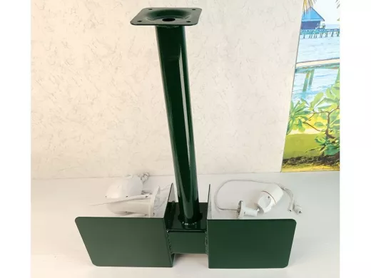 Кронштейн для двух камер и прожекторов "HIWOLL-5520GN-216956" зелёный, бокс, козырьки, к стене