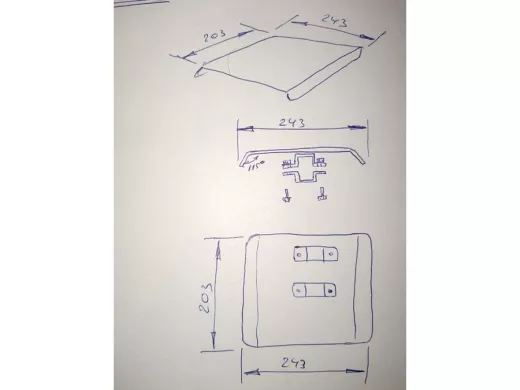 Козырёк для прожектора на круглую трубу 32мм 