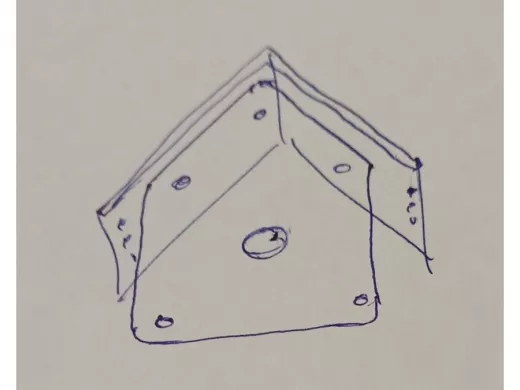 Кронштейн с козырьком для камеры 