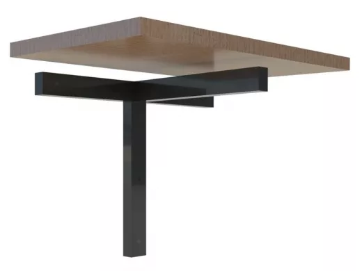 "KREPPELINO-10B" кронштейн для крепления столешни к стене, вылет 0,45м, высота 350мм,профиль 40х25мм