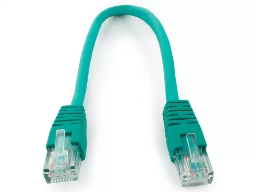 Патч-корд Cablexpert PP6U-0.25M/G кат.6, 0.25м, UTP, литой, многожильный (зелёный) PP6U-0.25M/G