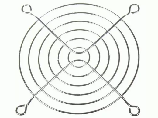 Решётка вентилятора: 92 х 92 мм (6 колец, 4 отв, метал, хром) K-G09A06-4HA