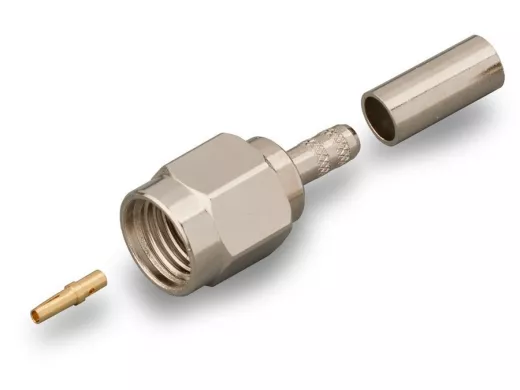 Реверсный разъем S-A111L RP-SMA(male) RG174, RG316 обжимной