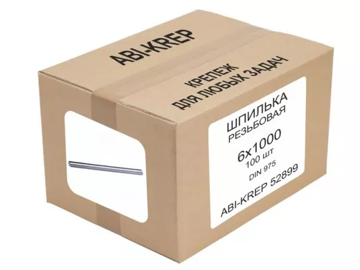 Шпилька резьбовая  6х1000 DIN 975 (1шт) 30град "ABI-KREP 52899" оцинков., вес 1шт 166г