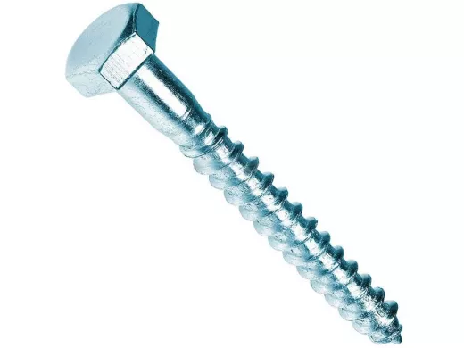Болты сантехнические оцинкованные 10х120 DIN 571 (  1 шт)  в упаковке 1шт, вес 1шт г, цена за 1шт