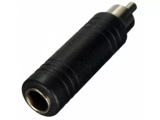 Переходник RCA-штекер / 6,3мм-гнездо  (пластик)
