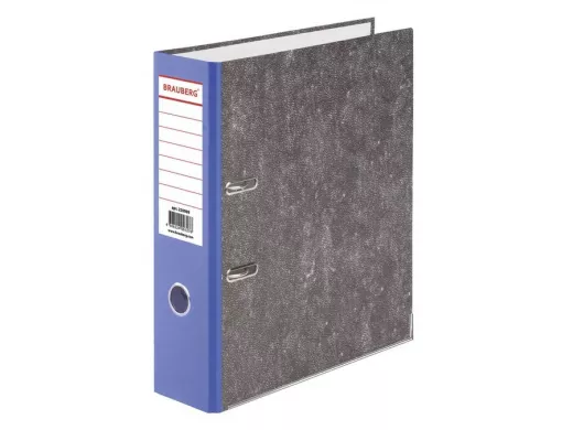 Папка-регистратор "BR-76023" фактура стандарт, с мраморным покрытием, 80 мм, синий корешок