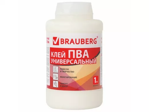 Клей ПВА "BR-76902" 1 кг универсальный (бумага, картон, дерево)