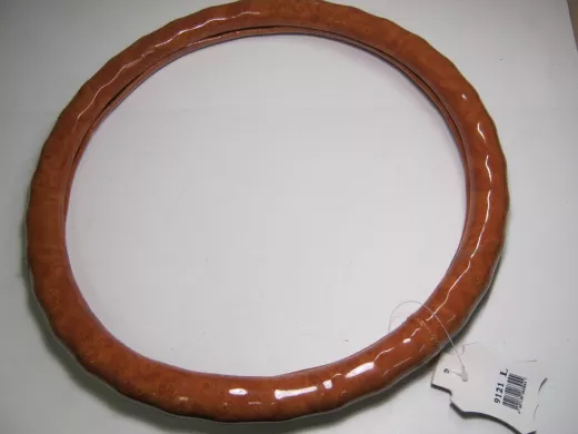 Оплетка на руль 40 см. L 9121 "светлое дерево" блестящая "пальцы"