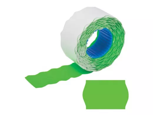 Этикет-лента 26*16мм волна, зеленая, КОМПЛЕКТ 5 рулонов по 800 шт. "BR-79134"