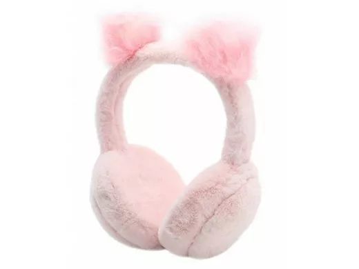 Наушники меховые, DMZ-112, ушки меховые, розовые